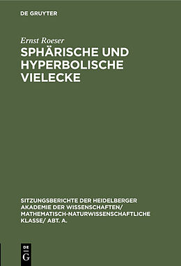 E-Book (pdf) Sphärische und hyperbolische Vielecke von Ernst Roeser