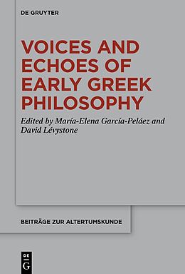 eBook (pdf) Voices and Echoes of Early Greek Philosophy de 