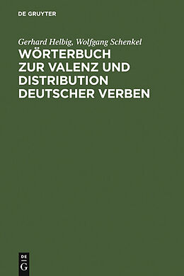 E-Book (pdf) Wörterbuch zur Valenz und Distribution deutscher Verben von Gerhard Helbig, Wolfgang Schenkel