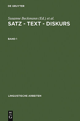 E-Book (pdf) Satz  Text  Diskurs / Satz  Text  Diskurs. Band 1 von 