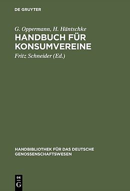 E-Book (pdf) Handbuch für Konsumvereine von G. Oppermann, H. Häntschke