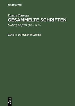 E-Book (pdf) Schule und Lehrer von Eduard Spranger
