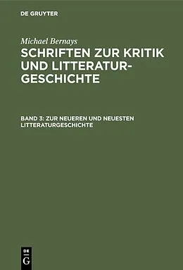 E-Book (pdf) Zur neueren und neuesten Litteraturgeschichte von Michael Bernays