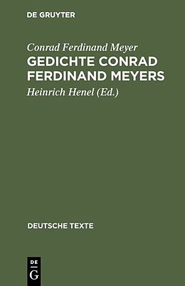 E-Book (pdf) Gedichte Conrad Ferdinand Meyers von Conrad Ferdinand Meyer