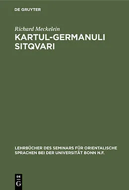 E-Book (pdf) Kartul-germanuli sitqvari von Richard Meckelein