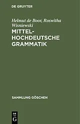PDF Mittelhochdeutsche Grammatik von Helmut de Boor, Roswitha Wisniewski