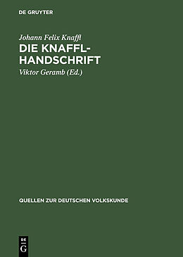 E-Book (pdf) Die Knaffl-Handschrift von Johann Felix Knaffl