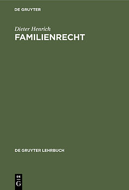 E-Book (pdf) Familienrecht von Dieter Henrich