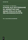 PDF Nachträge und Register von Wolf Wilhelm von Baudissin