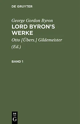 E-Book (pdf) Lord Byrons Werke. Band 1 von George Gordon Byron
