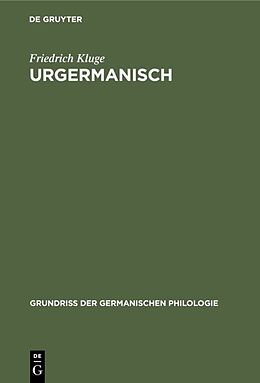 E-Book (pdf) Urgermanisch von Friedrich Kluge