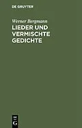E-Book (pdf) Lieder und vermischte Gedichte von Werner Bergmann