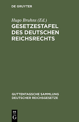 E-Book (pdf) Gesetzestafel des deutschen Reichsrechts von 