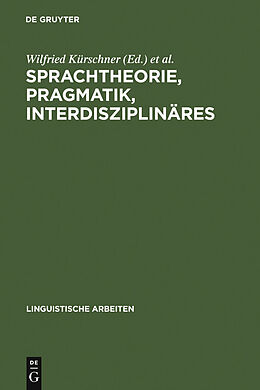 E-Book (pdf) Sprachtheorie, Pragmatik, Interdisziplinäres von 