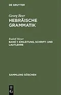 E-Book (pdf) Einleitung, Schrift- und Lautlehre von Rudolf Meyer