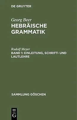 E-Book (pdf) Einleitung, Schrift- und Lautlehre von Rudolf Meyer