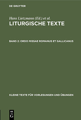 E-Book (pdf) Liturgische Texte / Ordo missae Romanus et Gallicanus von 
