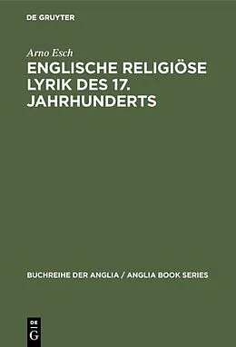 E-Book (pdf) Englische religiöse Lyrik des 17. Jahrhunderts von Arno Esch
