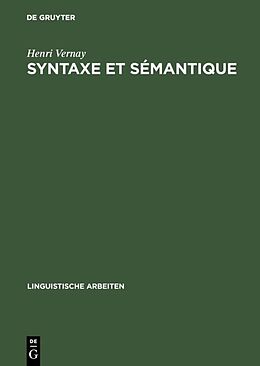 eBook (pdf) Syntaxe et sémantique de Henri Vernay