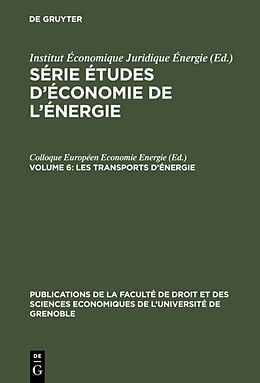 E-Book (pdf) Série Études déconomie de lénergie / Les Transports dÉnergie von 