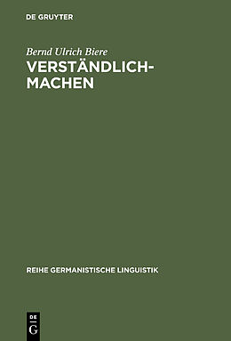 E-Book (pdf) Verständlich-machen von Bernd Ulrich Biere