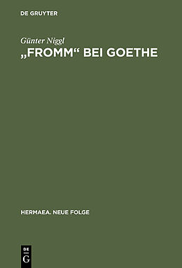 E-Book (pdf) &quot;Fromm&quot; bei Goethe von Günter Niggl