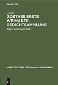 E-Book (pdf) Goethes erste Weimarer Gedichtsammlung von Goethe