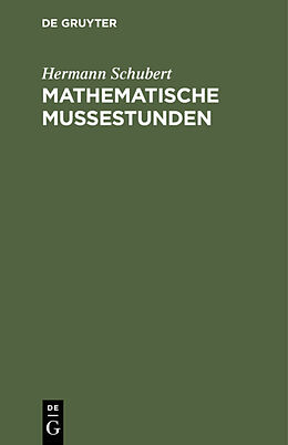 E-Book (pdf) Mathematische Mußestunden von Hermann Schubert