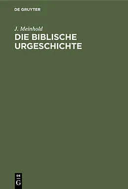 E-Book (pdf) Die biblische Urgeschichte von J. Meinhold