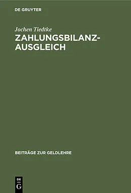 E-Book (pdf) Zahlungsbilanzausgleich von Jochen Tiedtke