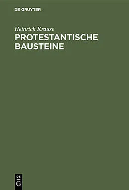 E-Book (pdf) Protestantische Bausteine von Heinrich Krause