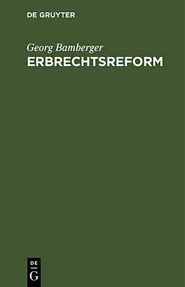 E-Book (pdf) Erbrechtsreform von Georg Bamberger