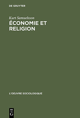 eBook (pdf) Économie et religion de Kurt Samuelsson