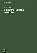 E-Book (pdf) Die Stimmen der Meister von Walter Hübner