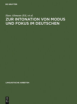 E-Book (pdf) Zur Intonation von Modus und Fokus im Deutschen von 
