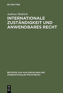 E-Book (pdf) Internationale Zuständigkeit und anwendbares Recht von Andreas Heldrich