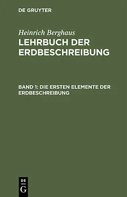 PDF Die ersten Elemente der Erdbeschreibung von Heinrich Berghaus