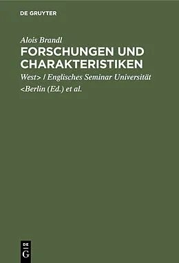 PDF Forschungen und Charakteristiken von Alois Brandl