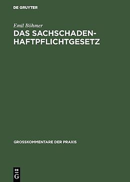 E-Book (pdf) Das Sachschadenhaftpflichtgesetz von Emil Böhmer