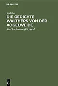 E-Book (pdf) Die Gedichte Walthers von der Vogelweide von Walther