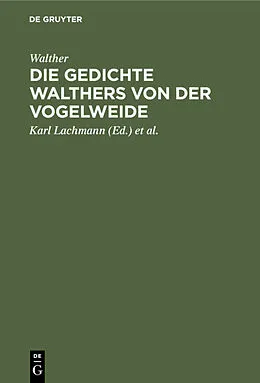 E-Book (pdf) Die Gedichte Walthers von der Vogelweide von Walther