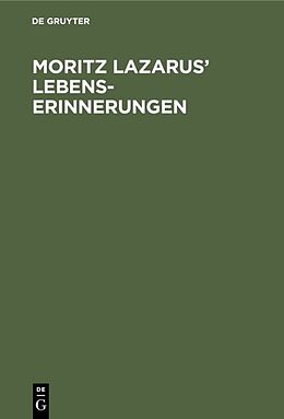 E-Book (pdf) Moritz Lazarus Lebenserinnerungen von 