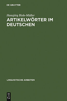 E-Book (pdf) Artikelwörter im Deutschen von Hansjörg Bisle-Müller