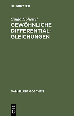 E-Book (pdf) Gewöhnliche Differentialgleichungen von Guido Hoheisel
