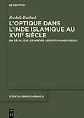 PDF Loptique dans lInde islamique au XVIIe siècle von Roshdi Rashed