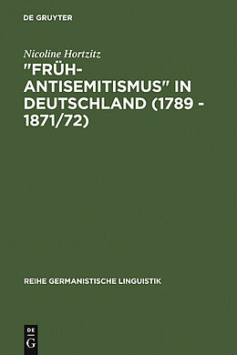 E-Book (pdf) &quot;Früh-Antisemitismus&quot; in Deutschland (1789 - 1871/72) von Nicoline Hortzitz