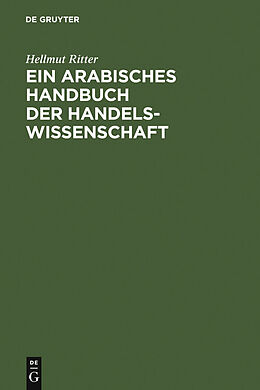 E-Book (pdf) Ein arabisches Handbuch der Handelswissenschaft von Hellmut Ritter