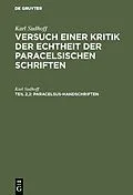 PDF Paracelsus-Handschriften von Karl Sudhoff