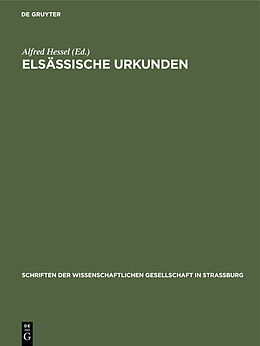 E-Book (pdf) Elsässische Urkunden von 