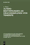 E-Book (pdf) Altersbestimmungen an Drachenbäumen von Tenerife von A. Pütter